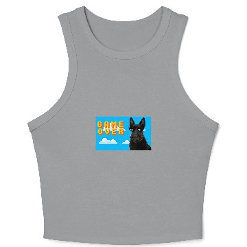 Discover Scottish Terrier Pet 8Bit Game Over Crop Tank Top
