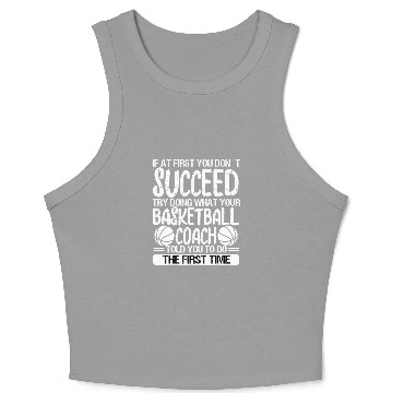 Discover Basketball Coach Crop Tank Top