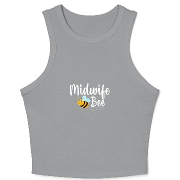 Discover Midwife Bee Bumblebee Funny Crop Tank Top