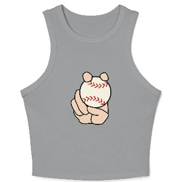 Discover Sport Baseball Pitcher Curveball Crop Tank Top