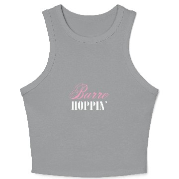 Discover Ballet Barre Hoppin Ballerina Joke Dance Workout Nutcracker Crop Tank Top