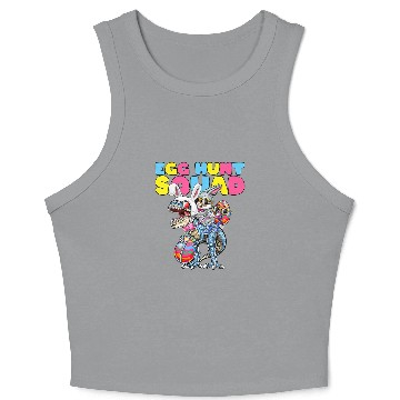 Discover Dinosaur Pet Egg Hunt Squad Easter Bunny Crop Tank Top