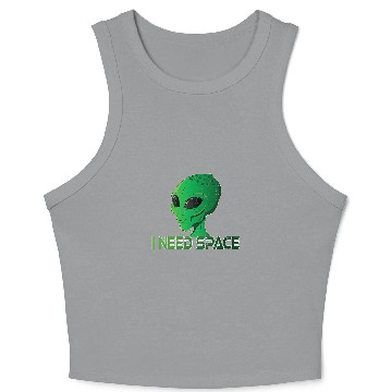 Discover Aliens UFO Extraterristrial I need space Crop Tank Top