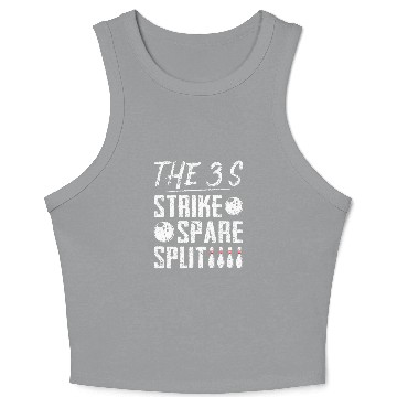 Discover Sport Bowling Strike Spare Split Bowling Crop Tank Top