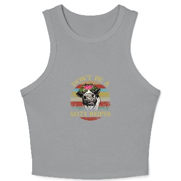 Discover Cow Pet Dont Be a Salty Crop Tank Top