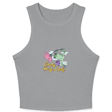 Discover Frog Pet crazys Frog Lady Frog Lily Pads Crop Tank Top