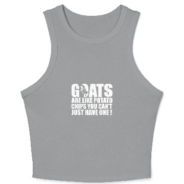 Discover Goats Pet are Like Potato Chips Funny Crop Tank Top