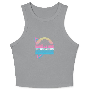 Discover Dinosaur Pet Stegosaurus Dinosaur Retro Crop Tank Top
