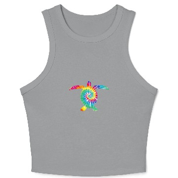 Discover Tie Dye Sea Turtle 2Diver Turtle Lovers Crop Tank Top