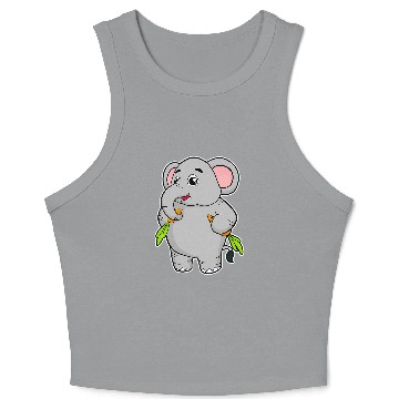 Discover Elephant Mammal Vegetables Carrot Crop Tank Top