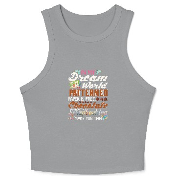 Discover Book Fun World Patterned Paper freess Funny Scrapbooking Lover Crop Tank Top