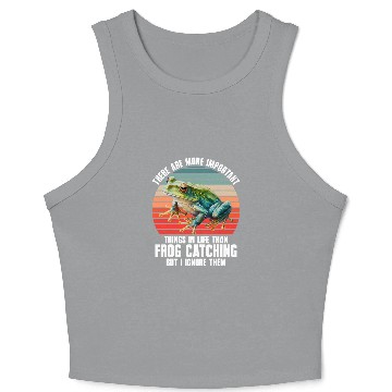 Discover Frog Pet Catch Frog Toad Amphibian Frog Catching Crop Tank Top