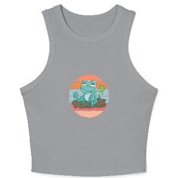 Discover Frog Pet Coral finger Crop Tank Top