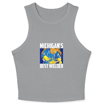 Discover Welder Job Michigans bests Welder Ironworker Ironsmith Welding US State Crop Tank Top
