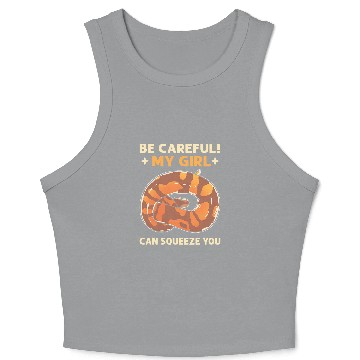 Discover Python Pet My Girl Can Squeeze You Herpetologists Banana Ball Python Crop Tank Top