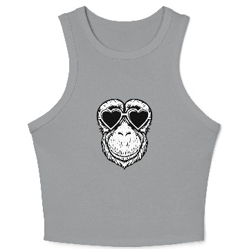 Discover Gorilla Pet Chimpanzee Love Gorilla Silverback Monkey Ape Crop Tank Top