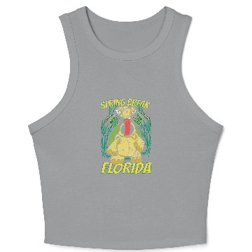 Discover Turtle Pet Spring Break Florida Cute Beach Vacation Crop Tank Top