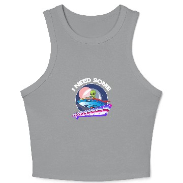 Discover Aliens UFO I Need Space Funny Alien Astronomy Science Crop Tank Top