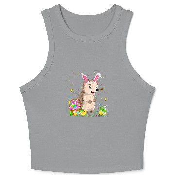 Discover Hedgehog Pet Easter Hedgehogs Bunny Egg Hunting Hedgehogs Easter Sunday Crop Tank Top