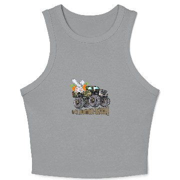 Discover Tractor Fun Carrot Eggscavator Construction Easter Tractor Egg Hunt Crop Tank Top