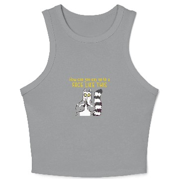 Discover Lemur Pet How Can You Say No Face Crop Tank Top