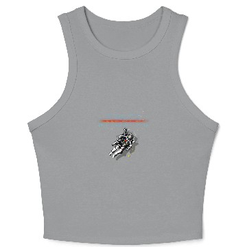 Discover Astronaut in outer space flat earth space bubbles Crop Tank Top