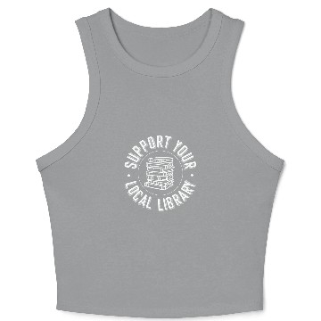 Discover Book Fun Support Your Local Library 2 Crop Tank Top