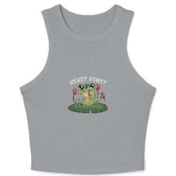 Discover Frog Pet Ribit Ribit Frog Lily Pads Crop Tank Top