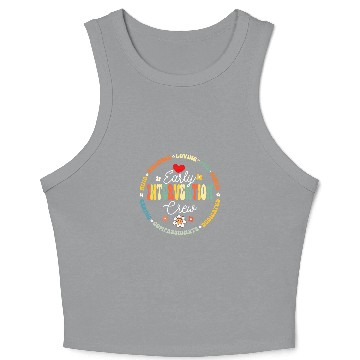 Discover Intervention Teacher Team Early Intervention Crew Crop Tank Top