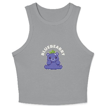 Discover Bear Pet Cute Kawaii Blueberry Bear Crop Tank Top
