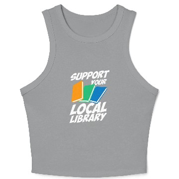 Discover Librarian Job Support Your Local Library For Librarians MP Crop Tank Top