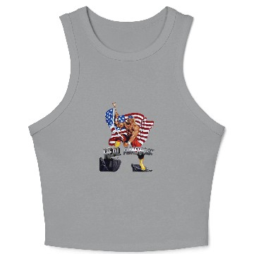 Discover Hulk Hogan Real American Crop Tank Top