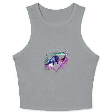 Discover Aesthetic Galaxy Brontosaurus Crop Tank Top
