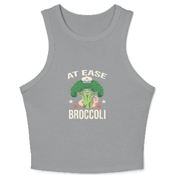 Discover At Ease Broccoli Funny Graphic Tees Crop Tank Top