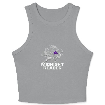 Discover Midnight Reader Bookworm Reading Coachs Book Lover 4 Crop Tank Top