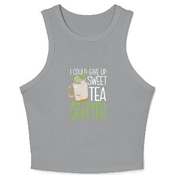 Discover Funny Sweet Tea Lover Tea Drinker Crop Tank Top