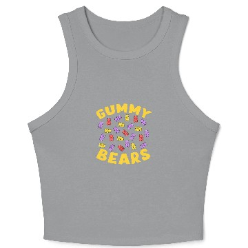 Discover Bear Pet Funny Gummy Bear Design For Candy Lovers Crop Tank Top