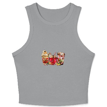 Discover Coffee Fun Hot Cocoa Christmas Drinks Crop Tank Top