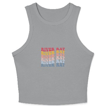 Discover Funny River Kayaking Funny Kayaker River Rat Crop Tank Top