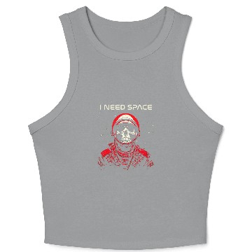 Discover I Need Space Skeletons Skull Astronaut Crop Tank Top