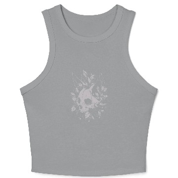 Discover Cat Skull Gothic Witchcore Aesthetic Goblincore Mall Goth Crop Tank Top