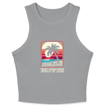 Discover Honolulu Hopper Retro Funny Graphic Tees Crop Tank Top
