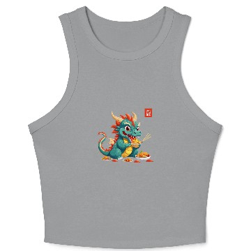 Discover Dragon Pet Eating Chinese Dragon Crop Tank Top