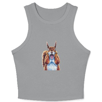 Discover Squirrel Pet Expressionist Scream Squirrel Lovers Artistic 1 Crop Tank Top