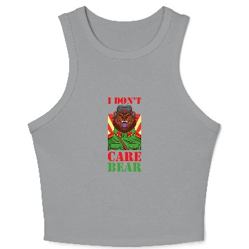 Discover Bear Pet I Dont Care Bear Crop Tank Top