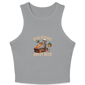 Discover Beer Fun Future corpse coffin breaks serious about beer death Crop Tank Top