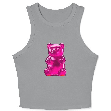 Discover Bear Pet Pink Gummy Bear Crop Tank Top