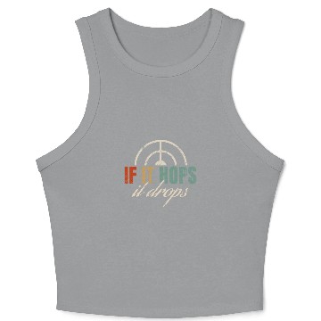 Discover Squirrel Pet Funny If It Hops It Drops Squirrel Hunting Crop Tank Top