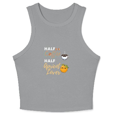 Discover Coffee Fun Half Coffee Half Apricot Lover Crop Tank Top
