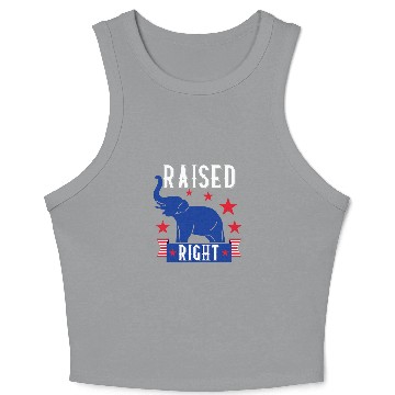 Discover Raised Right Republican Instilled Values Integrity Pride Crop Tank Top
